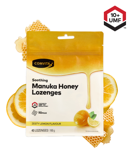 Comvita Manuka Honey With Propolis 40 Lozenges Lemon & Honey